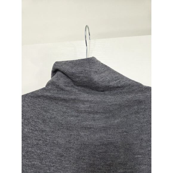 Soft Surroundings Gray Crochet Accent Wool Blend Turtleneck Sweater, Size Large - Picture 9 of 11